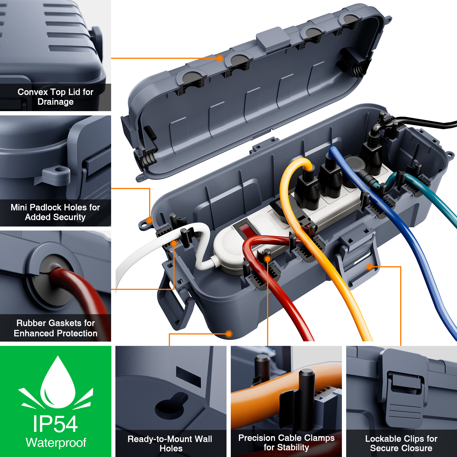 Weatherproof Extension Cord Co - Outdoor Use Power Strip 评论和价格