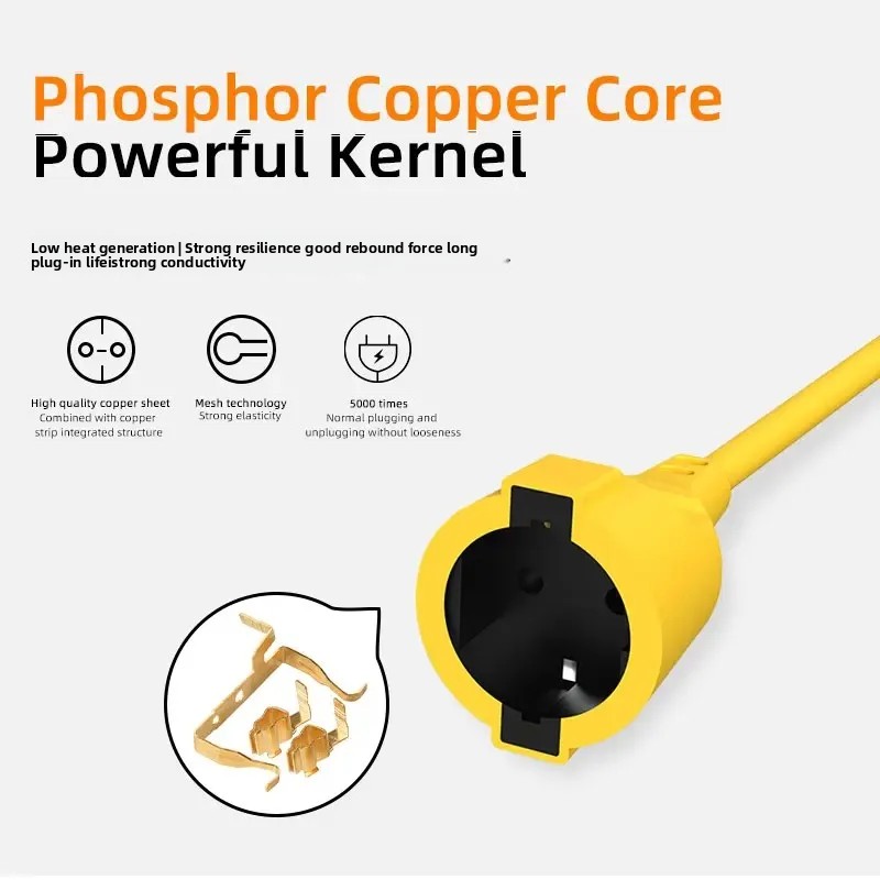 16A EU Schuko Extension Cord 4 - Outdoor Use Power Strip 评论和价格